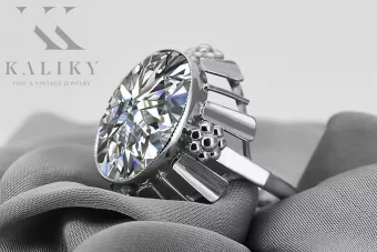 Циркон Стерлинговое серебро 925 пробы Кольцо Винтаж стиль vrc043s